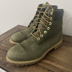 Timberland‎ mens Waterproof Suede Boots in Green Size 12M